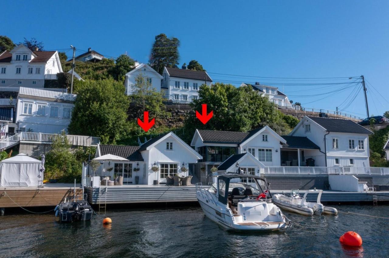 Luxurious Boathouse With Private Dock In The Best Location In Arendal Exterior foto