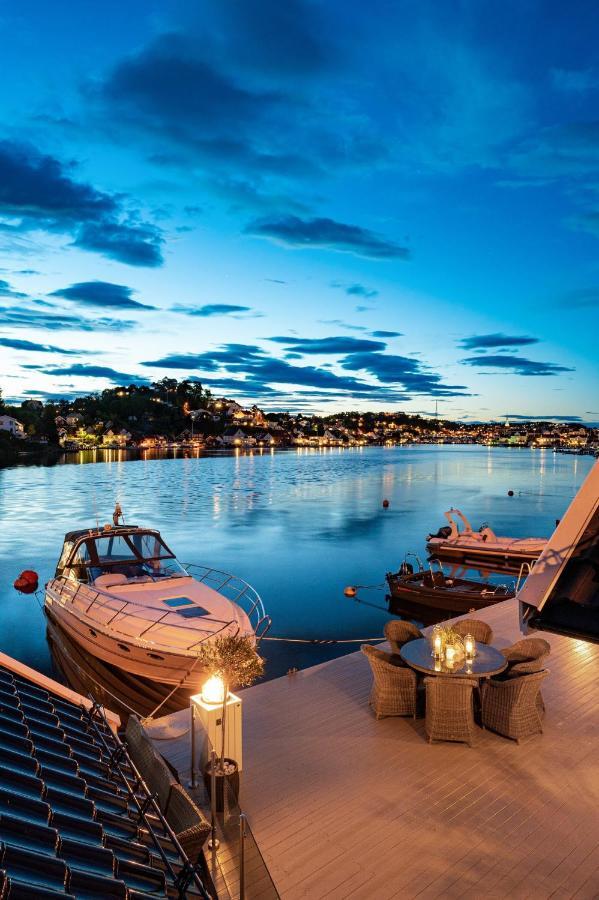 Luxurious Boathouse With Private Dock In The Best Location In Arendal Exterior foto