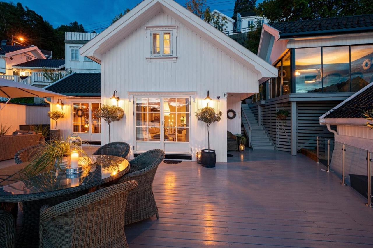 Luxurious Boathouse With Private Dock In The Best Location In Arendal Exterior foto